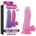 Lovetoy - Dildo com ventosa - 15cm - jelly rosa
