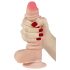 Lovetoy Sliding-Skin - dildo realístico dupla camada - 18cm - cor natural