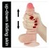 Lovetoy Sliding-Skin - dildo realístico dupla camada - 18cm - cor natural
