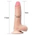 Lovetoy Sliding-Skin - dildo realístico dupla camada - 18cm - cor natural