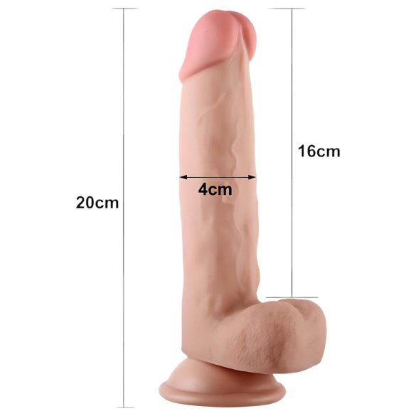Lovetoy Sliding-Skin - dildo realista dupla camada - 21cm - cor natural