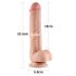 Lovetoy Sliding-Skin - dildo realista duplo revestimento - 23cm cor natural