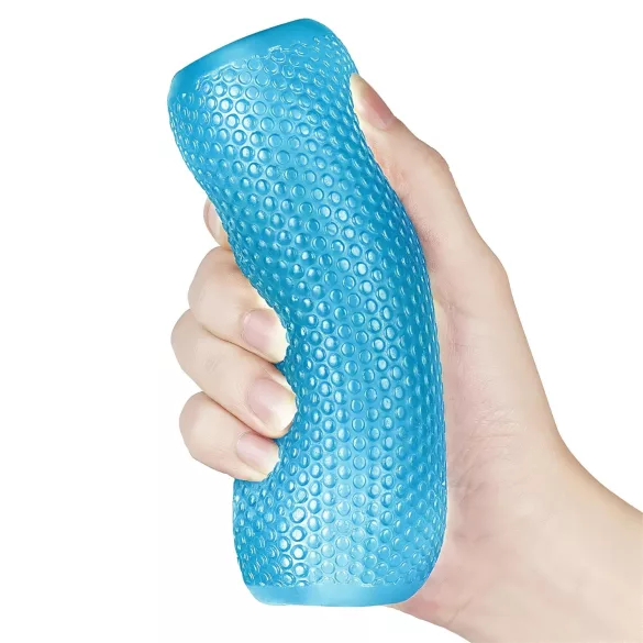 Lovetoy Training Master - masturbador estriado de 2 lados (azul)