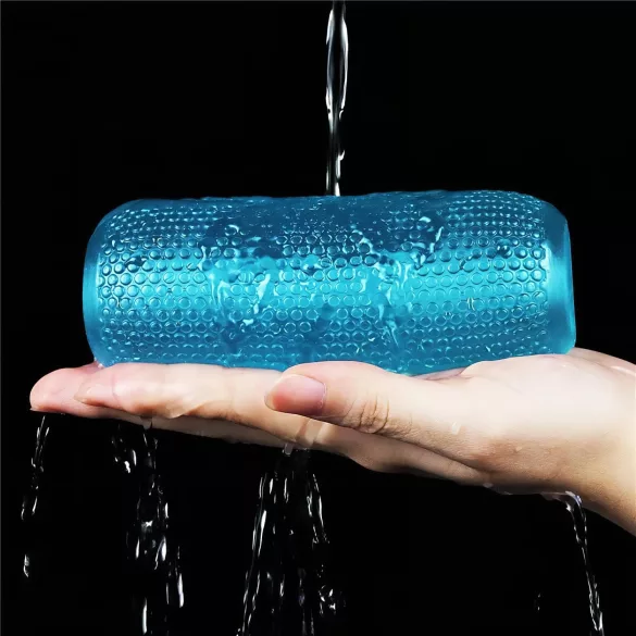 Lovetoy Training Master - masturbador estriado de 2 lados (azul)