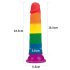 Lovetoy Prider - dildo realístico - 19cm - arco-íris