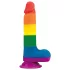 Lovetoy Prider - dildo realista com escroto - 20cm - arco-íris