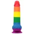 Lovetoy Prider - dildo realista com escroto - 20cm - arco-íris