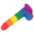 Lovetoy Prider - dildo realista com escroto - 20cm - arco-íris
