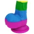 Lovetoy Prider - dildo realista silicone - 19cm - arco-íris