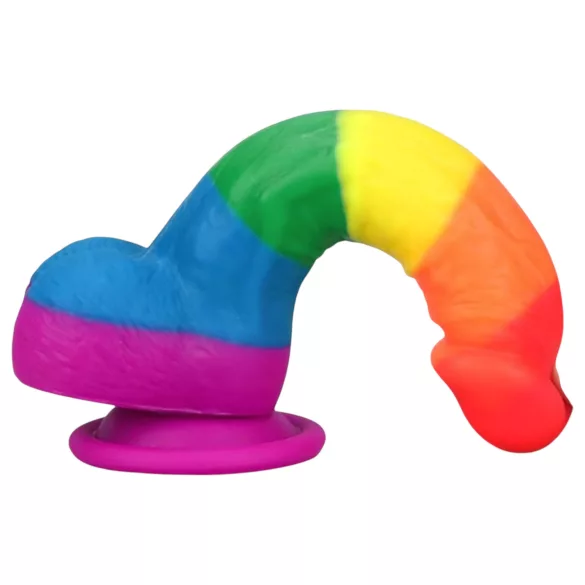 Lovetoy Prider - dildo realista silicone - 19cm - arco-íris
