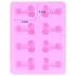 Molde de gelo formato pênis - silicone - cor rosa