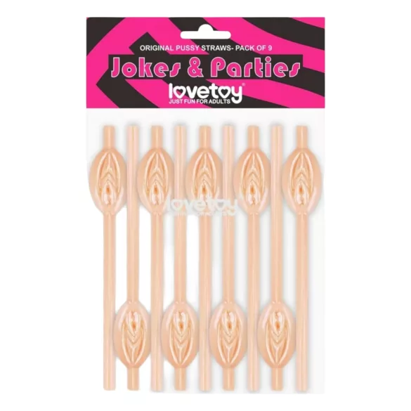 Lovetoy - canudo formato vagina - plástico cor natural