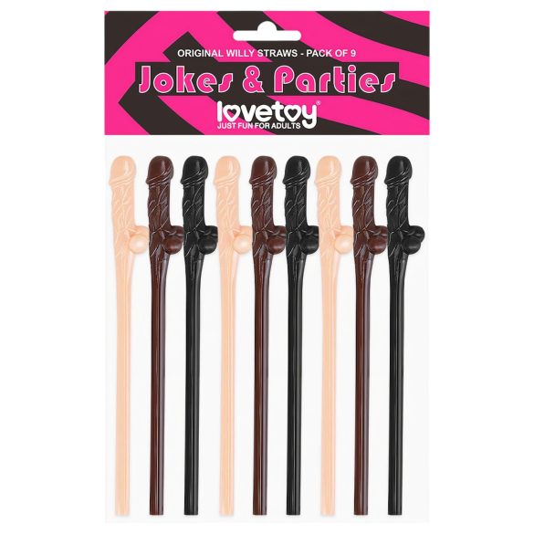 Lovetoy - canudo pênis realístico - cor natural/marrom/preto
