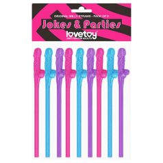 Lovetoy - canudo pênis realístico - rosa/azul/lilás