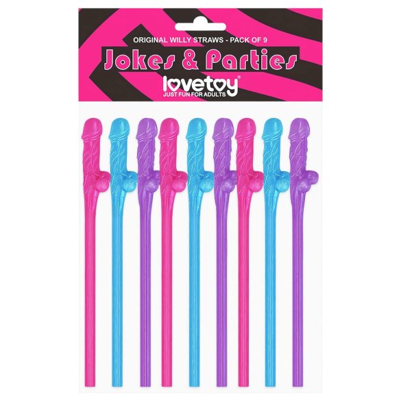 Lovetoy - canudo pênis realístico - rosa/azul/lilás
