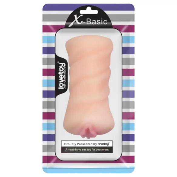 Lovetoy X-Basic - masturbador masculino tipo vagina - cor natural