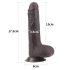 Lovetoy Sliding-Skin - dildo realístico dupla camada - 18cm - marrom