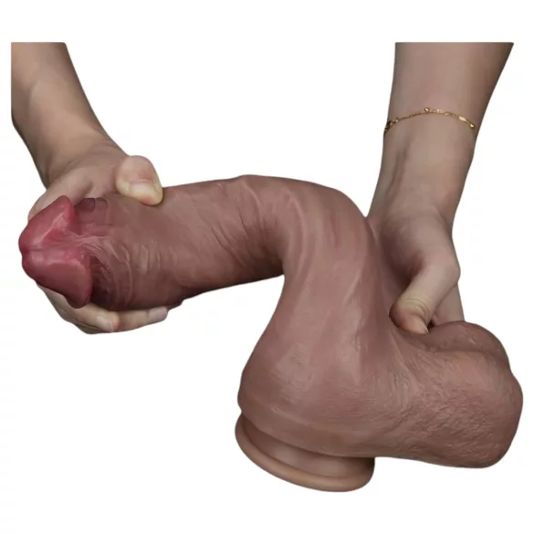Lovetoy Nature Cock - dildo realístico duplo camada 26cm - cor pele