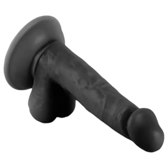 Mr. Rude - dildo realístico com ventosa e escroto - 17cm preto