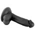 Mr. Rude - dildo realístico com ventosa e escroto - 17cm preto
