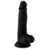 Mr. Rude - dildo realístico com ventosa e escroto - 19cm preto