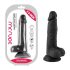 Mr. Rude - dildo realístico com ventosa e escroto - 19cm preto