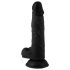 Mr. Rude - dildo realístico com ventosa e escroto - 19cm preto