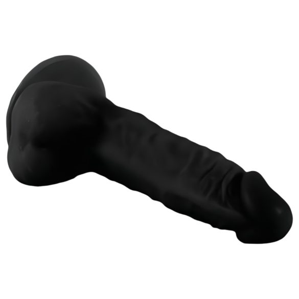 Mr. Rude - dildo realístico com ventosa e escroto - 19cm preto