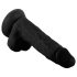 Mr. Rude - dildo realístico com ventosa e escroto - 19cm preto