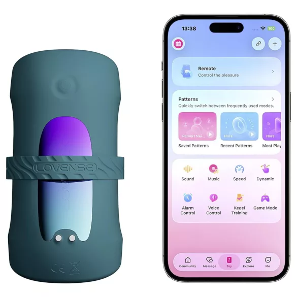 Lovense Gush 2 - Vibrador para gland app-controlado (turquesa)