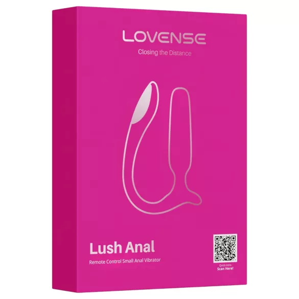 Lovense Lush Anal - Vibrador anal controlado por app, com LED - rosa