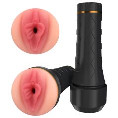   Tracy's Dog Cup - masturbador vagina realista - silicone preto/natural