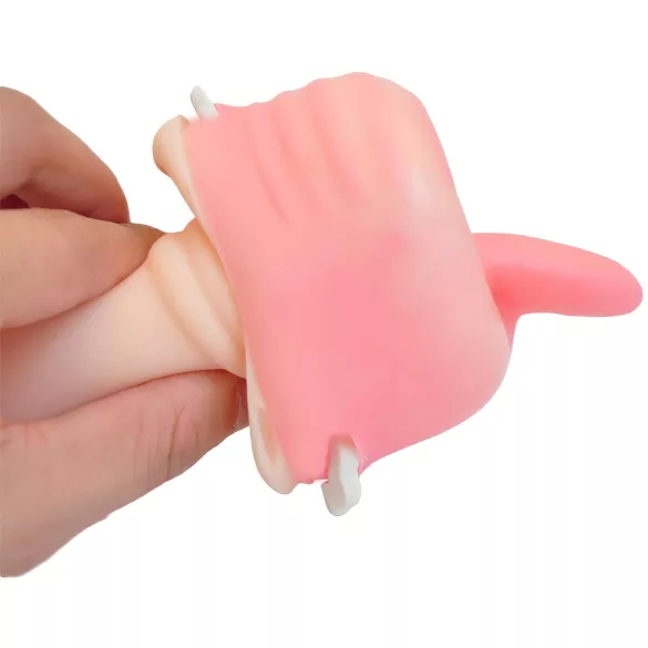 Copo Tracy's Dog - masturbador oral realista com dentes (cor de pele)