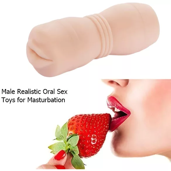 Copo Tracy's Dog - masturbador oral realista com dentes (cor de pele)