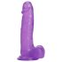 Tracy's Dog - dildo com ventosa e escroto - silicone roxo