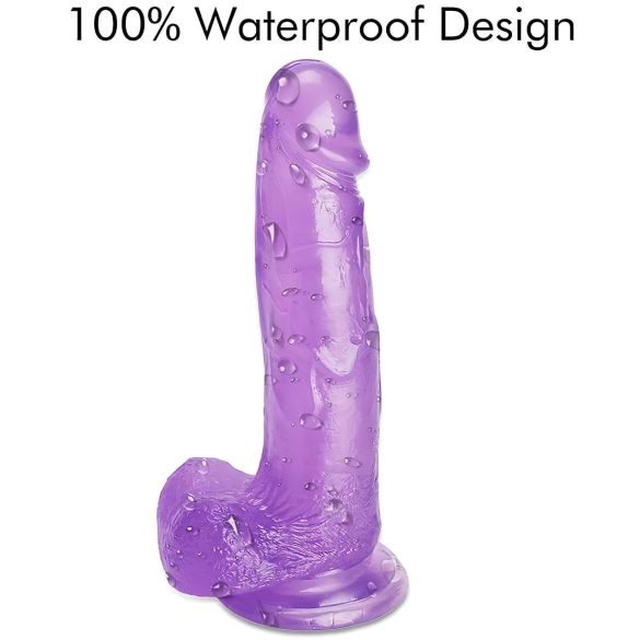 Tracy's Dog - dildo com ventosa e escroto - silicone roxo