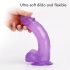 Tracy's Dog - dildo com ventosa e escroto - silicone roxo
