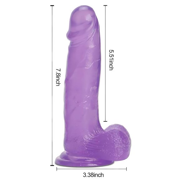 Tracy's Dog - dildo com ventosa e escroto - silicone roxo
