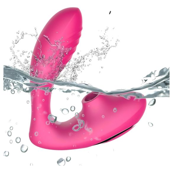 Tracy's Dog 2 - Vibrador 2 em 1 com ondas de ar (rosa)