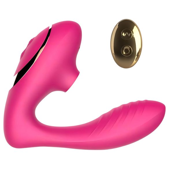 Tracy's Dog 2 - Vibrador 2 em 1 com ondas de ar (rosa)