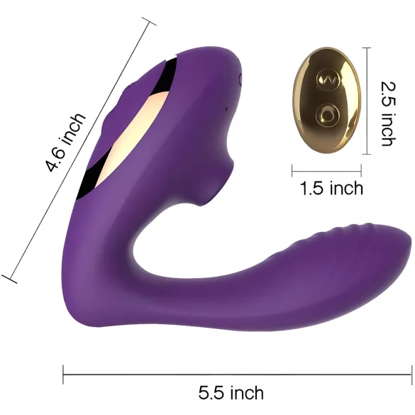 Tracy's Dog 2 - sugador clitoriano 2 em 1 vibrador - silicone lilás