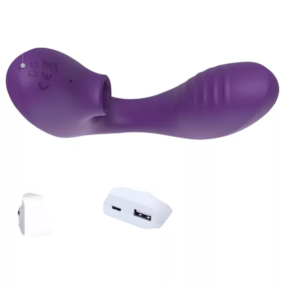 Tracy's Dog 2 - sugador clitoriano 2 em 1 vibrador - silicone lilás