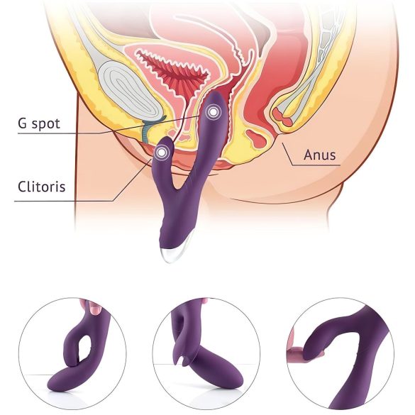 Tracy's Dog Rabbit - vibrador rabbit com estimulador clitoriano - silicone lilás