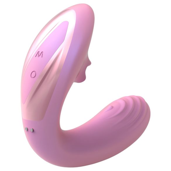 Tracy's Dog OG Lick - vibrador ponto G e estimulador clitóris - silicone rosa