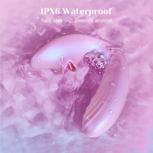 Tracy's Dog OG Lick - vibrador ponto G e estimulador clitóris - silicone rosa