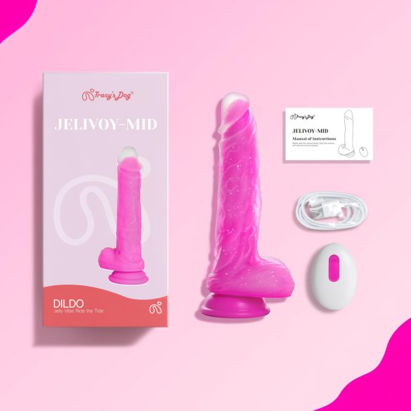 Tracy's Dog Jelivoy-Mid - vibrador realístico - 20cm - silicone rosa