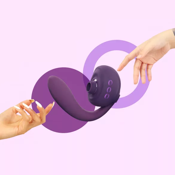 Tracy's Dog OG 3 - vibrador ponto G e sugador clitóris - silicone roxo