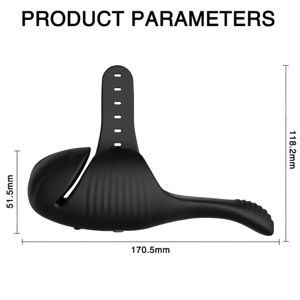 Leopard - vibrador peniano recarregável - preto