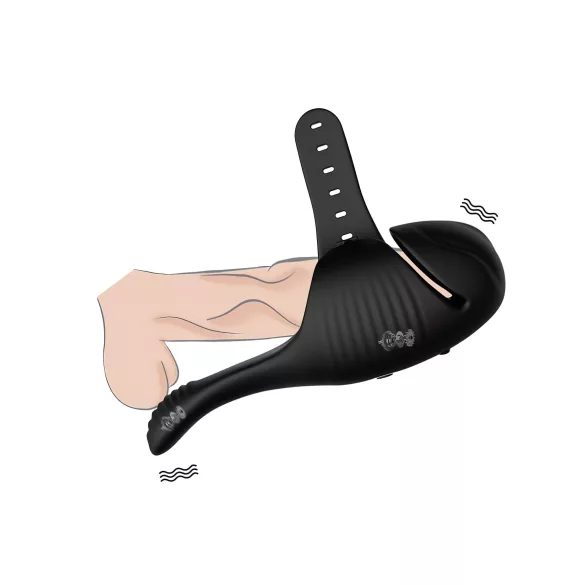 Leopard - vibrador peniano recarregável - preto