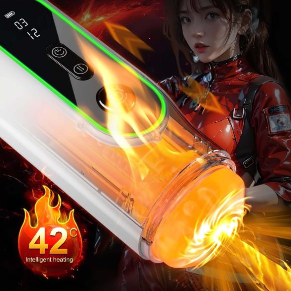 Leopard - masturbador vibratório vai e vem - preto